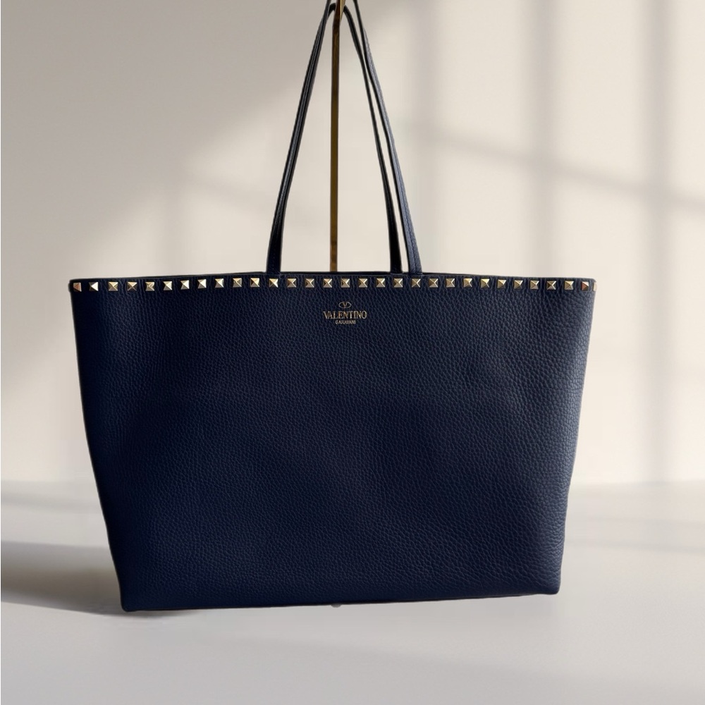 Valentino Rockstud Tote  Dark Blue Navy - EXCELLENT CONDITION!!✨